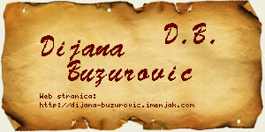 Dijana Buzurović vizit kartica